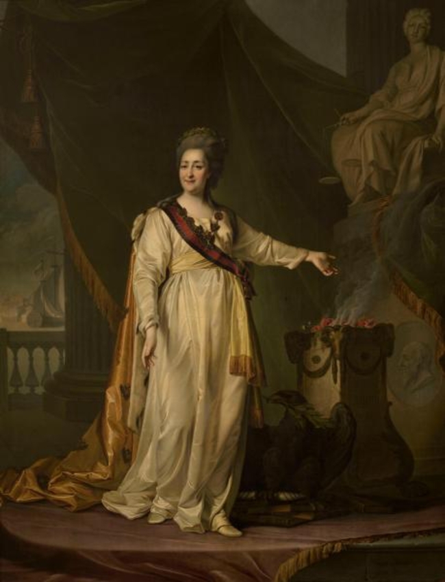 Екатерина II — законодательница в храме богини Правосудия